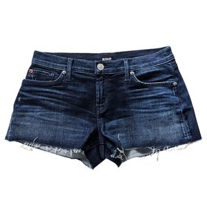 Hudson Jeans Cut Offs Shorts Raw Hem Dark Wash Women's Tag 28 Denim